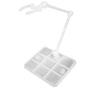 Action Base - Soporte de exhibición para figura de 1/144 HG/RG, plástico PVC, 3.6 x 7 x 6.5 pulgadas, compatible con figuras SD, BB, 1/100, de tela santa (blanco)