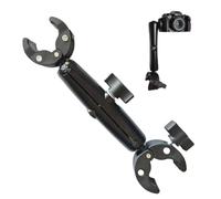 Action Camera Mount - Abs Adjustable Universal Double Headed | Camer | Bike Motorcycle Camera Clamp Mount for Studio Garage Track Street Park Highway