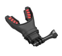 Action Camera Mouth Mount - Hands-Free Portable Silicone Mouthpiece | Professional Multi-Angle POV Clip with Food-Grade Texture & Stable Bypass Airway for Snorkeling, Surfing and