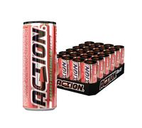Action Energy Drink Watermelon Zero (48 x 250 ml) con depósito - Bebida refrescante y patata energética con mayor contenido de cafeína 32 mg/100 ml de cafeína rendimiento mejorado