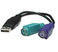 ACTION EUROPE GmbH Manhattan Manhattan Adaptador USB 2.0 A-St. > 2X Ps2 0,15 M [BK]