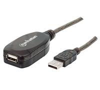 ACTION EUROPE GmbH Manhattan Manhattan Cable USB 2.0 A-St. > A-BU. Repetidor 10.0M [BK]