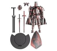 Action Figure Multi-articolata - Cavaliere Medievale 14x13,2 cm PP Base Staccabile Flessibile | Giunti Mobili Assemblaggio Realistico | Figura Robot Azione Collezione Display Libreria Decorazione