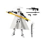 Action Figures - Movable Joint Desktop Toy Set, 3D Printed Knight Warriorr Collectible with Accessories, Poseable Anime Style Figure for Desk Decoration, Boys, Gift, Birthday Christmas GameRoomDisplay