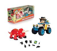 Action Heroes Dino Adventure Quad con Personaje, Dinosaurio Triceratops y Accesorios, para niños y niñas a Partir de 4 años, Famosa ACN01010