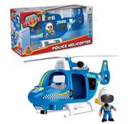Action Heroes Juego de helicópteros policiales para vehículos y Figuras, Gran Regalo para niños a Partir de 4 años