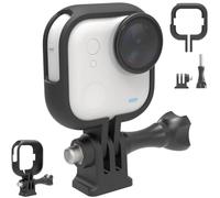 Action Mount for Insta360 Go Ultra Camera Protective Frame Case with Mount Adapter & Screw,Sturdy Plastic Cage Bezel Housing Shell Cover,Action Camera Accessory for Outdoor Shooting