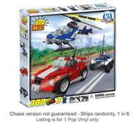 Action Town Set de construcción policial de 300 piezas, barcos de persecución co