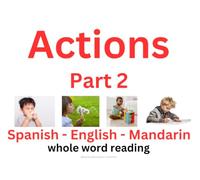 Action Verbs, Part 2 - Picture Word Book (English, Spanish & Mandarin): A Trilingual Early Reading Collection - 45 Words, Real Photos, One Word Per Page (English-Spanish-Mandarin Picture Word Books)