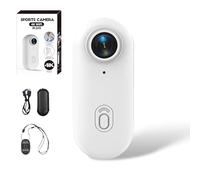 ActionSnap -Thumb Action Camera, Treklons 4S Body Camera, Wearable POV Action Cam with 170° Wide Angle, HD 1080p4K Video, Ideal for Cycling, Skiing, Diving & Outdoor Adventures (White 1080P,32G)