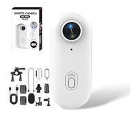 ActionSnap -Thumb Action Camera, Treklons 4S Body Camera, Wearable POV Action Cam with 170° Wide Angle, HD 1080p4K Video, Ideal for Cycling, Skiing, Diving & Outdoor Adventures (White 4K,No Card)