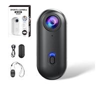 ActionSnap -Thumb Action Camera, Treklons 4S Body Camera, Wearable POV Action Cam with 170° Wide Angle, HD 1080p4K Video, Ideal for Cycling, Skiing, Diving & Outdoor Adventures (Black 1080P,64G)
