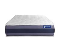 Actisom - colchón de muelles ensacados y memory foam 133 x 182 - doble, 24 cm de grosor - acogida de memory foam, soporte firme y confort equilibrado con 5 zonas de confort