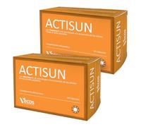Actisun Vecos con Betacaroteno para un Bronceado Natural y Luminoso | Antioxidante con Vitaminas C y E para la Protección de la Piel contra Radiaciones Ultra Violetas y Radicales Libres - 60 Cápsulas