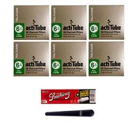 actiTube 19812 - Filtro de carbón activo (papel, 6 x 50 mm, con puntas rojas ahumadas)