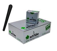 actiTube Cultimo Slim - Juego de filtros de carbón activo (7 mm, 50 filtros finos de 7 mm, incluye funda de transporte Cultimo (5 x 50)