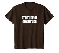 Actitud de gratitud Camiseta, Niños, Marrón, 12 años