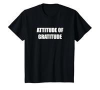 Actitud de gratitud Camiseta, Niños, Negro, 4 años