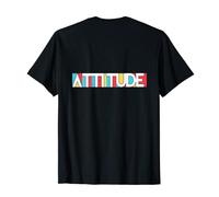 Actitud de impresión trasera Camiseta