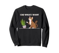 Actitud del Gato Hago lo Que Quiero Funny Plant Chaos Humor de Mascotas Sudadera