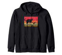 Actitud del Gato Hago lo Que Quiero Funny Plant Chaos Humor de Mascotas Sudadera con Capucha
