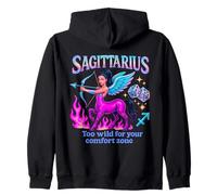 Actitud del Zodiaco de Sagitario Demasiado Salvaje para ti Sudadera con Capucha