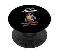 Actitud Divertida Diciendo Que Tengo Personalidad Poder Mamá Mujeres Hombres PopSockets PopGrip Adhesivo