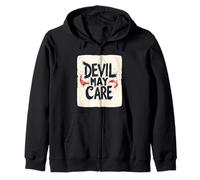 Actitud intrépida con Esta declaración de Devil May Care Sudadera con Capucha