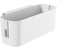 ACTIUSIS Organizador de Cama para Colgar, cestas Colgantes con 2 Ganchos extraíbles, mesita de Noche Resistente, Dormitorio, para Familia, Oficina (Blanco)