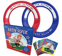 Activ Life Active Flyer: Anillos de Frisbee aerodinámicos: ¡diversión al Aire Libre para niños, niños o niñas de Todas Las Edades! Paquete de 2 (Azul/Rojo)