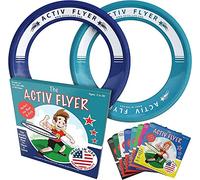 Activ Life Set de 2 Anillos voladores [Azul/Verde]. Juguete Nietos, sobrinos. Idóneo para Vacaciones. Idea Popular y Divertida para Navidad 2020 para niños de Todas Las Edades.
