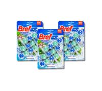 Activ Pino - 3 Pack de 3 Bloques de Inodoro con Fórmula 4 Funciones - Limpiador WC con Efecto Antical y Aroma a Pino Fresco - Protección Continua 24/7 - Bref - 3 x 50g (Total 150g) - NEXU