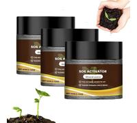 Activador de suelo en polvo, acondicionador y aflojador de suelo soluble en agua, revitaliza el suelo compactado, para plantas de interior, hortalizas, flores y céspedes (3pcs)