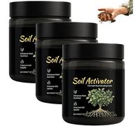 Activador de Suelo Soil Pro, Estimulante y Acondicionador Microbiano del Suelo,Estimula el Crecimiento de las Raíces,Mejora la Estructura del Suelo.Hueso para Césped,Jardín y Hortalizas. (3 Pezzo)