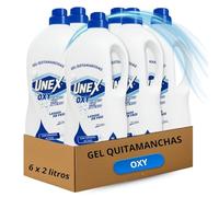 Activador del lavado Ropa Blanca, Quita las manchas, Gel Quitamanchas, Con Oxigeno Activo, Especial lavado a mano o máquina como complemento del detergente, Eficaz en agua fria, 6 Botellas de 2 Litros
