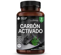 Activated Charcoal Capsules - 120 High Strength Activated Charcoal Tablets Alternative - 1040mg Per Serving, Helps Reduce Excessive Flatulence After Eating - Made In UK By New Leaf