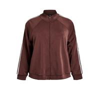 Active by Zizzi Sudadera con cremallera 'Avilla' marrón / marrón oscuro / blanco 11XL-12XL marrón / marrón oscuro / blanco