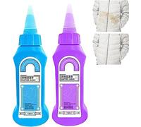 Active Enzyme - Quitamanchas de lavandería, removedor de manchas de rescate de emergencia, removedor de aceite para ropa (azul + morado)