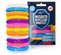 Active Era Pulsera Antimosquitos Pack 12, Brazalete Repelente Mosquitos e Insectos Adultos y Niños (3+), Sin DEET, Resistente al Agua, +250H/10D de Protección Repelente Mosquitos - Vibrante