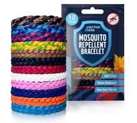 Active Era Pulsera Antimosquitos Pack 12, Brazalete Repelente Mosquitos e Insectos Adultos y Niños (3+), Sin DEET, Resistente al Agua, +250H/10D de Protección Repelente Mosquitos - Vibrante