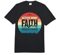Active Faith Can Move Mountains Christian Men Women Kids Comfort Colors Adult Heavyweight T-Shirt