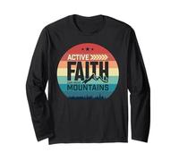 Active Faith Can Move Mountains Christian Men Women Kids Manga Larga