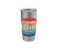 Active Faith Can Move Mountains Christian Men Women Kids Vaso térmico de acero inoxidable de doble pared