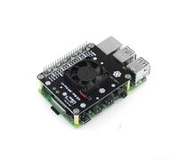 Active Fan HAT para Raspberry Pi 5 4B 3B+ con soporte para disipadores de calor externos y conexión directa GPIO para control personalizado (azul B)
