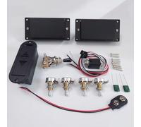 Active Humbucker - Juego de pastillas compatibles con EMG 81 85 Style, negro mate, kit de cableado de 25 K, para Fender Strat HH y la mayoría de guitarras eléctricas HH, tono de alto rendimiento para