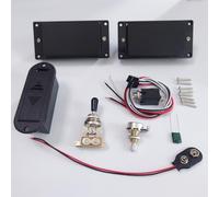 Active Humbucker - Juego de pastillas compatibles con EMG 81 85 Style, negro mate, kit de cableado de 25 K, para Fender Strat HH y la mayoría de guitarras eléctricas HH, tono de alto rendimiento para