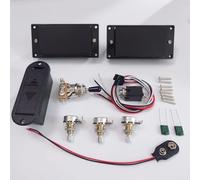 Active Humbucker - Juego de pastillas compatibles con EMG 81 85 Style, negro mate, kit de cableado de 25 K, para Fender Strat HH y la mayoría de guitarras eléctricas HH, tono de alto rendimiento para