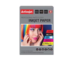 Active jet ap6 260 gr100 bly resina a6 100szt 260 g papel para impreso