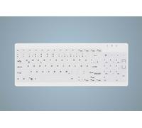 Active Key AK-C7012F-U1-W/GE USB Hygiene-Tastatur alemán, QWERTZ, Windows® Blanco apropiado f. Wisch