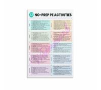 Active Learning Poster for After School Program Space | Adaptable games for indoor outdoor spaces limited equipment maximum participation(Unframed,08x12inch(20x30cm))